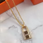 H brand large-sized padlock necklace high-carbon diamond - Image 7