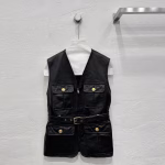 Chloé 2025 Early Autumn Vintage Leather Vest Coat - Image 10