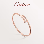 Cartier Juste un Clou Collection Rose Gold and Yellow Gold Diamond-Embedded Narrow Bangle - Image 2