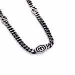 4mm Double G Black Enamel Logo Bracelet with Horsebit Chain Design - Image 6