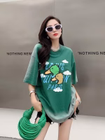 LV (Louis Vuitton) vintage distressed washed Nigo collaboration duck pattern couple T-shirts - Image 6