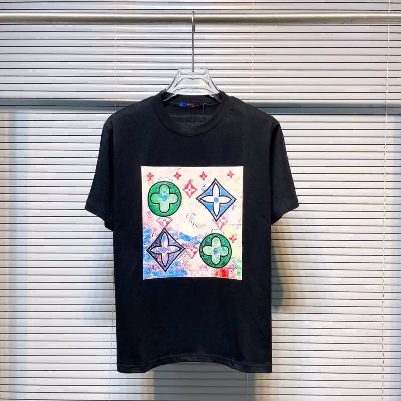 1 LV (Louis Vuitton) Summer New Printed T-Shirt - Image 1