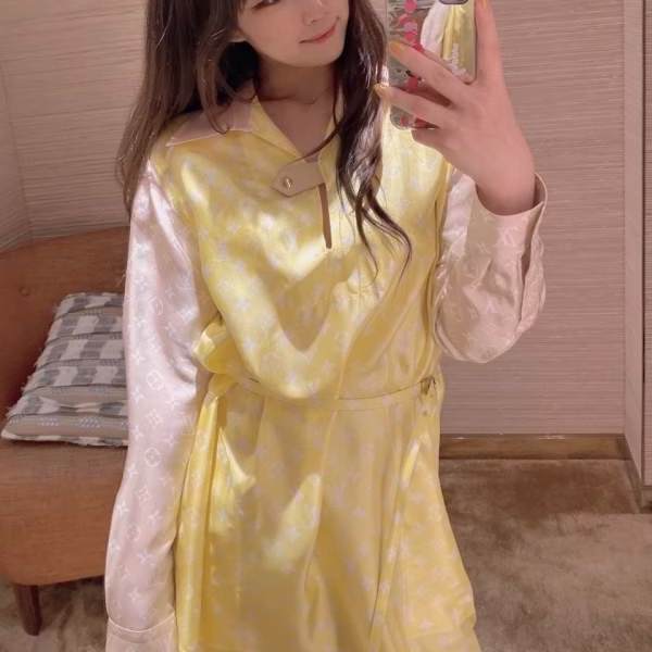 1 LV Macaron cream colorway Summer collection classic Monogram printed dress - Image 1