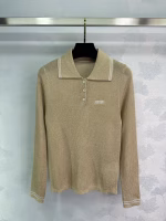 MiuMiu 2025 Early Spring New Style with Mini Logo Letter Embroidery Long Sleeves - Image 6