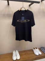 LV Louis Vuitton Classic Cotton Jacquard Checkerboard Embroidered T-Shirt - Image 6