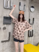 MLB NY Hyuna's same-style embroidered all-over print couple short-sleeve T-shirts - Image 6