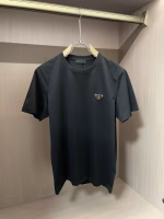Prada 2025 Spring/Summer New Product: Short-Sleeve T-Shirt with Enamel-Filled Metal Triangle Logo - Image 6