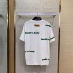 LV Louis Vuitton Letter Print Crew Neck Short-Sleeve T-Shirt - Image 3