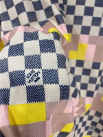 LV Mosaic Checkerboard Chain Crew Neck Short-Sleeve T-Shirt - Image 7