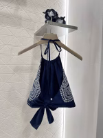 Miu Miu 2025 New Arrival Halter Camisole and Short Skirt Set - Image 7