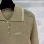 MiuMiu 2025 Early Spring New Style with Mini Logo Letter Embroidery Long Sleeves - Image 7