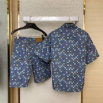 LV Louis Vuitton Checkerboard Collar Set - Image 4