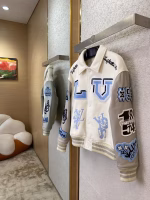 LV Louis Vuitton Bugs Bunny Genuine Leather Baseball Jacket Replica - Image 8