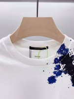 LV Starry Sky Gradient Splatter Print Oversized Loose-Fit Short-Sleeve T-Shirt - Image 4