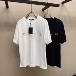LV Louis Vuitton Classic Cotton Jacquard Checkerboard Embroidered T-Shirt