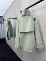 MIUMIU Fur Collar Printed Letter Jacket Coat - Image 8