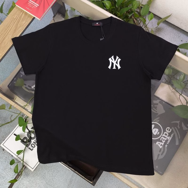3 MLB Yankees NY Large Logo Letter Print Couple Short-Sleeve T-Shirt - Image 1