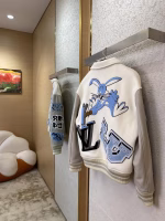 LV Louis Vuitton Bugs Bunny Genuine Leather Baseball Jacket Replica - Image 9