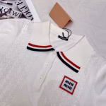 Miu Miu 2022 Spring/Summer new women's runway color-blocking knit sweater - Image 5