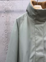 MIUMIU Fur Collar Printed Letter Jacket Coat - Image 9