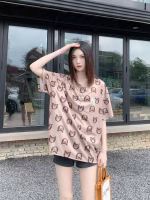 MLB NY Hyuna's same-style embroidered all-over print couple short-sleeve T-shirts - Image 9