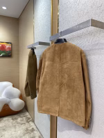 LV Louis Vuitton Turquoise Crocodile Collarless Leather Jacket - Image 11