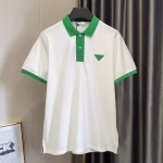 Prada 2022 new color-blocking spliced polo shirt