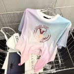 LV macaron color tie-dye gradient versatile T-shirt - Image 9