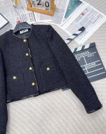 Miu Miu 2024 Early Autumn New Heavy-Duty Sequin Single-Breasted Tweed Jacket - Image 11