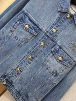 MIUMIU Appliqué Embroidered Denim Jacket - Image 8