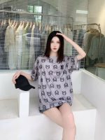 MLB NY Hyuna's same-style embroidered all-over print couple short-sleeve T-shirts - Image 10