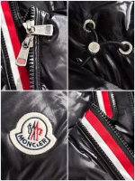 MONCLER Classic Short Down Jacket with Three-Color Webbing - Image 10