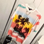 LV (Louis Vuitton) sunset coconut grove macaron color series tie-dye gradient versatile T-shirt