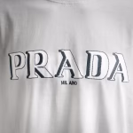 Prada 2025 3D Double Image Letter Embroidered Short-Sleeve T-Shirt - Image 10