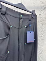 LV Louis Vuitton Wool Gradient Button Trousers - Image 2