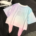 LV macaron color tie-dye gradient versatile T-shirt - Image 2