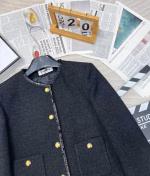 Miu Miu 2024 Early Autumn New Heavy-Duty Sequin Single-Breasted Tweed Jacket - Image 2