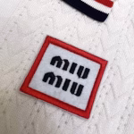 Miu Miu 2022 Spring/Summer new women's runway color-blocking knit sweater - Image 7