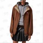 MIUMIU Logo Nylon Hooded Zip-Up Jacket - Image 6