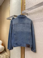 MIUMIU Appliqué Embroidered Denim Jacket - Image 2
