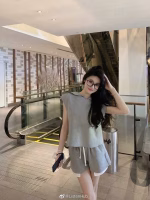 Miu Miu-style Doll Collar Sporty Casual Set - Image 2