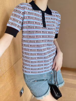 Miu Miu 2022 Spring/Summer new women's polo shirt - Image 2