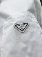 Prada 2025 High-Quality Slightly Loose Pocket Triangle Logo Long-Sleeve Shirt - Image 7