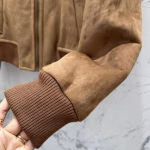 Miu Miu High-end Suede Imported Fur and Leather Short Jacket Coat - Image 5