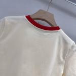 Miu Miu 2022 Spring/Summer New Classic Letter Color-Block Short-Sleeve T-Shirt - Image 4