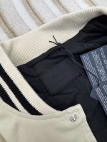 Prada 2024 New Retro Preppy Style Flight Jacket / Baseball Jacket Coat - Image 4