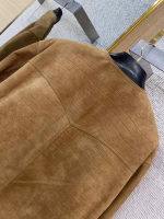 LV Louis Vuitton Turquoise Crocodile Collarless Leather Jacket - Image 5