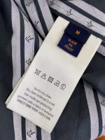 LV Louis Vuitton Striped Webbing Silk Collared Shirt - Image 2