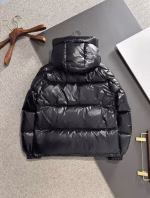 MONCLER Classic Short Down Jacket with Three-Color Webbing - Image 5