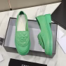 Chanel Cc Nib Turnlock Moccasins Flat Loafers Green - Image 6